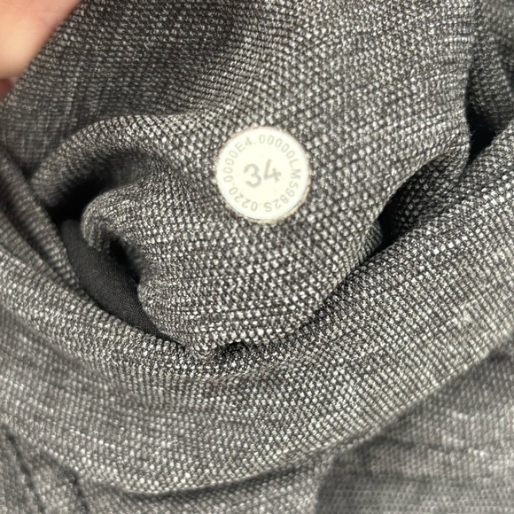 Lululemon ABC Pant Slim *Tech Canvas” heathered black Sz 34 
Casual performance - Picture 5 of 12